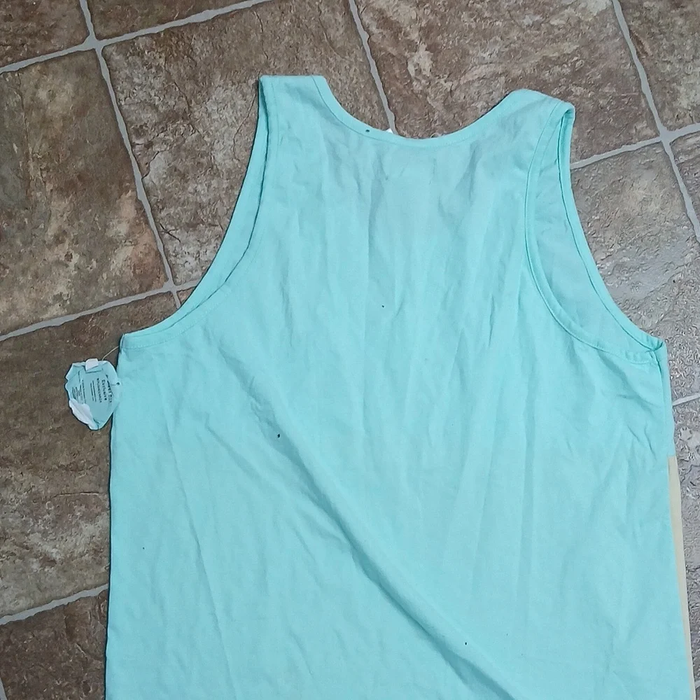NWT Pusheen Aqua and Cream Beach Scene Womens Tank Top Size Med - Picture 4 of 6